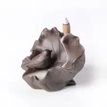 Птица керамический обратный поток благовоний горелка листьев лотоса дым водопад держатель для ароматических палочек запах Ароматические товары для дома и офиса благовония