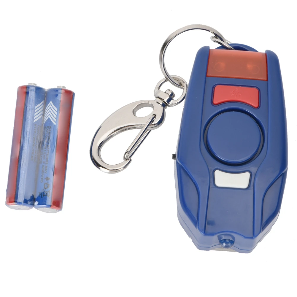 

Personal Alarm Keychain Outdoor Emergency Self Defense Safety Device with LED Light 125-128dB