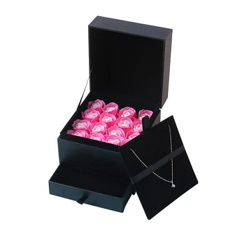 

Simulation Rose Soap Flower With Box Wedding Souvenir Valentines Day Gift Birthday Beautiful Gift For Mother
