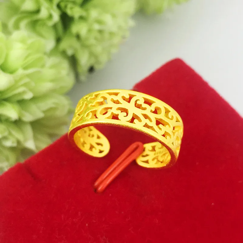 Vietnam Gold Pure Copper Gold Plating Women's Fashion Opening Ring
