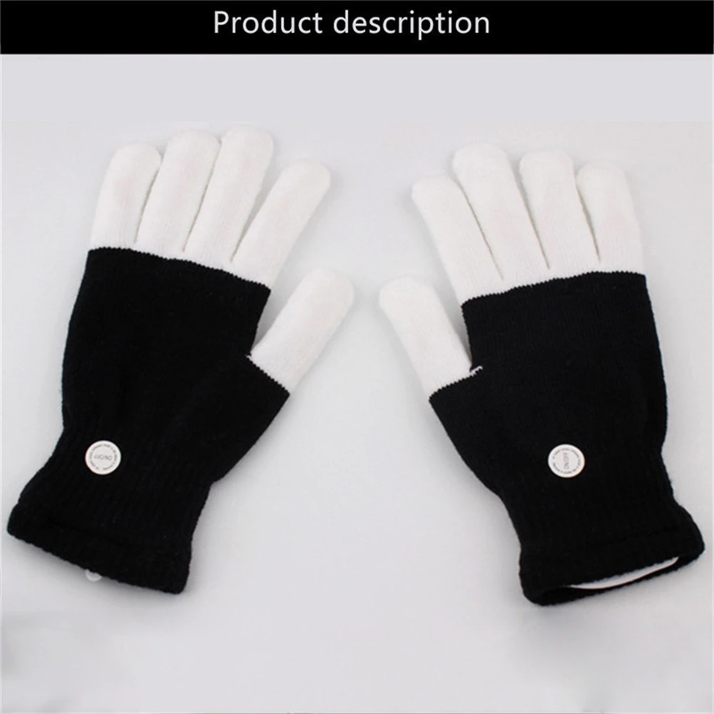 

1 Pair LED Finger Luminous Cool Gloves Lighting Glowing Mittens Gloves For Festive Event Party Supplies