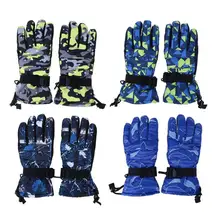Мужские и женские профессиональные зимние лыжные перчатки водонепроницаемые ветрозащитные теплые перчатки полный палец теплые перчатки Сноуборд перчатки