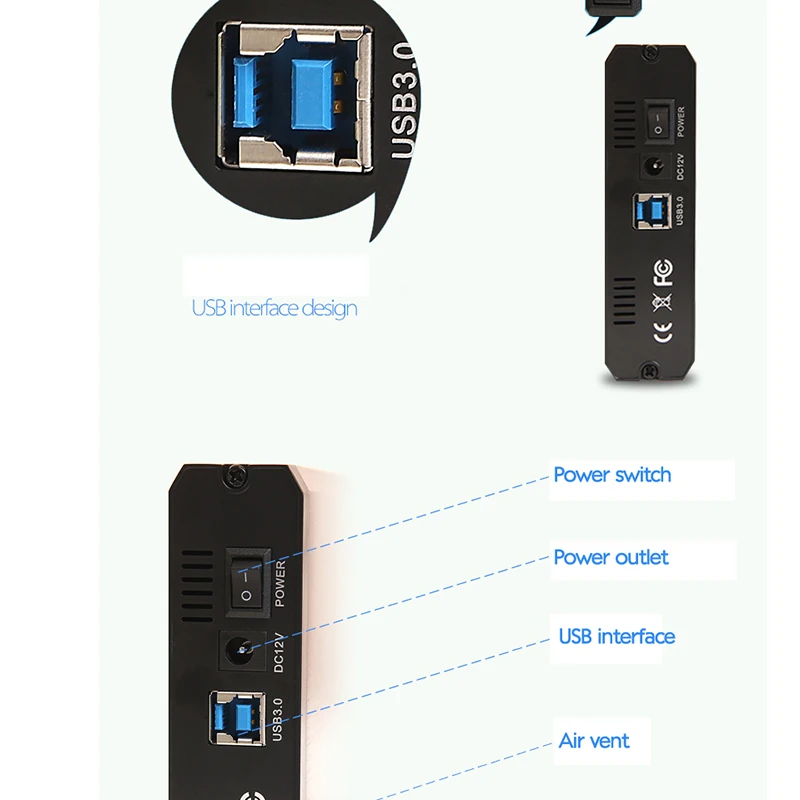 Acasis Hdd корпус чехол Hdd 3,5 Алюминиевый Usb Sata внешний корпус жесткий диск Hd чехол Usb 3,0 Caddy Box ноутбук