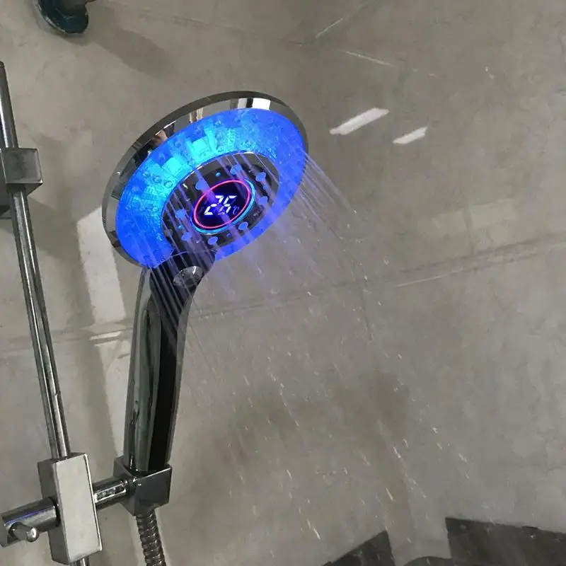 

Digital LCD Display Temperature Control 3 Colors LED Water Power Shower Head Powered Spray for Baby Pregnant Women