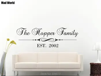 

Personalized Custom Family Last Name Family Name Wall Art Stickers Wall Decals Home DIY Decoration Removable Decor Wall Stickers