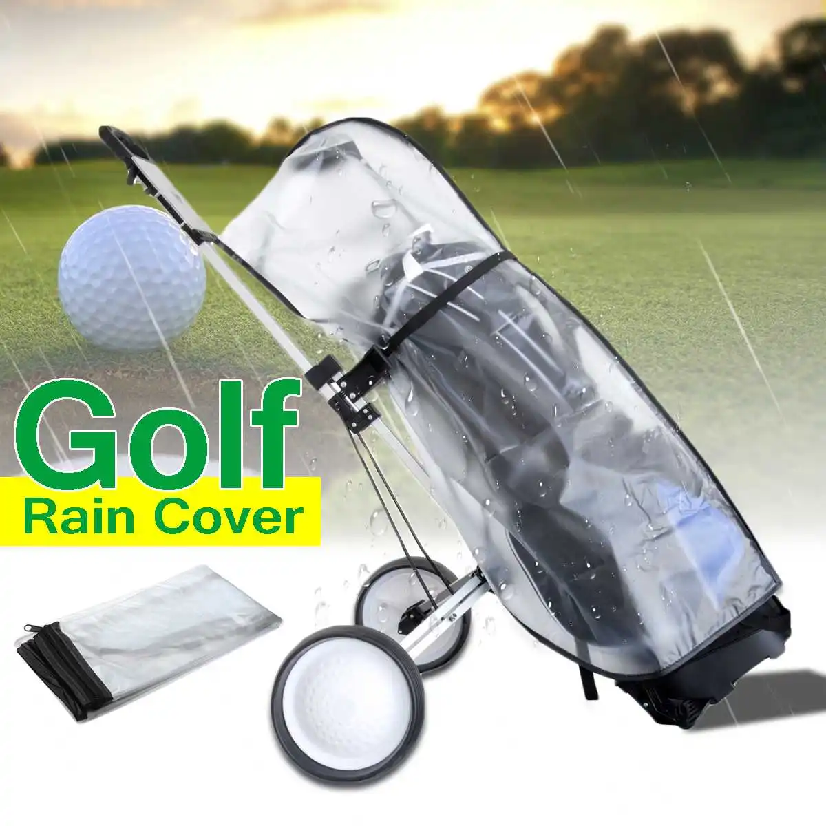 Водонепроницаемый пылезащитный дождевик для гольфа ПВХ сумка для гольфа защита наружной удочки прозрачный магазин Анти-пыль стандартный мяч Multifu