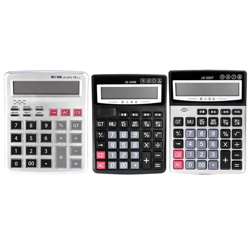 Small Portable Calculator 12 Digits Display School Office