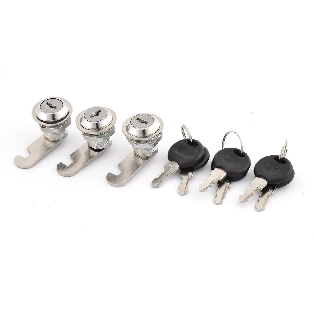 3 sets Cam Cylinder Locks Door Glove box Drawer locker box 20 mm thread metal cylinder Lock Security Furniture Locks with Keys