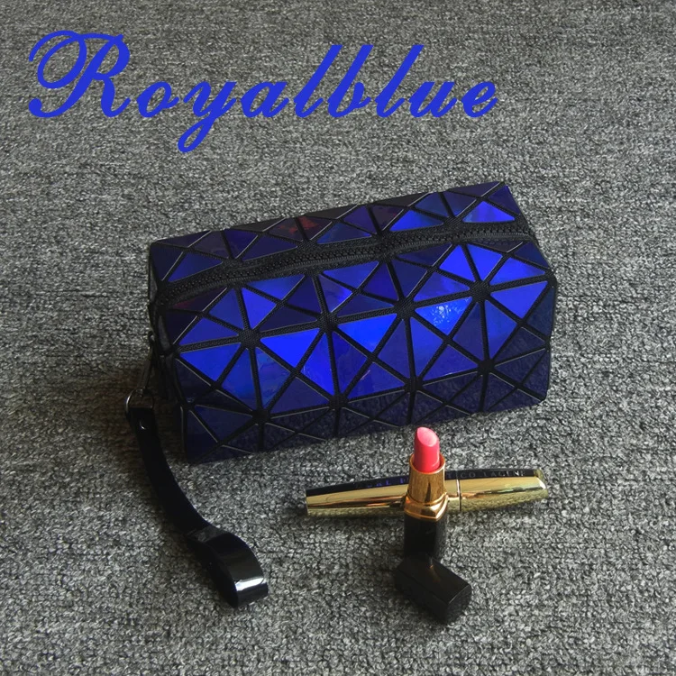 Lingge Cosmetic Bags Geometric Pattern Laser Square Cosmetic Bag