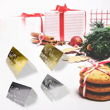 

50Pcs Decorative Greeting Card Innovative Eid Mubarak Muslim Ramadan Cardboard Mirror Decor Table Congratulation Card