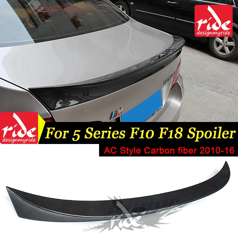 

For BMW F10 F18 M5 5-Series 520i 525i 528i 530i 535i 535d 550i AC Style Carbon Fiber Rear Trunk Spoiler Wing Car Styling 2010-16