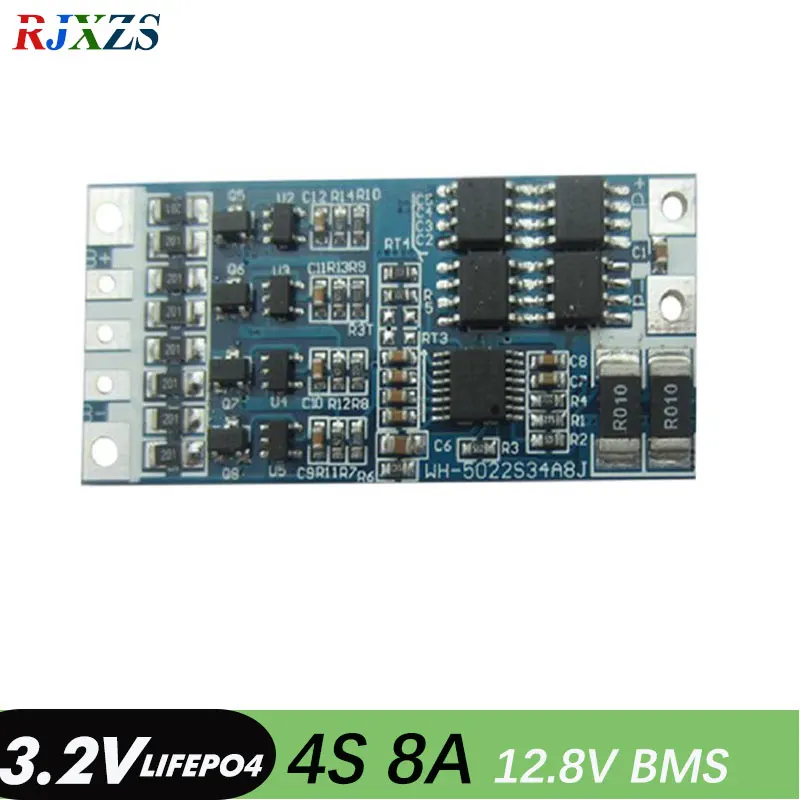

4S 8A lifepo4 12.8V 14.4V 18650 BMS PCM battery protection board bms pcm for lifepo4 battery cell pack with balancing