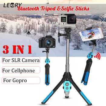 

3 in 1 Foldable bluetooth Selfie Stick Wireless Tripod Remote Controller Extendable Monopod for iPhone XR X 8 Camera for Gopro