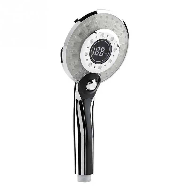 

Handheld Shower Head w/ 3-color LED Light 3 Spraying Mode Digital Temperature Control Shower Bathroom Spray Head High Quality