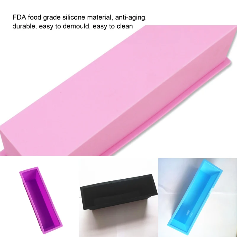

1 Pcs Silicone Fondant Mold Rectangle Shape Chocolate Toast Sugar Paste Candy Molds Handmade Soap Cake Decorating Tools
