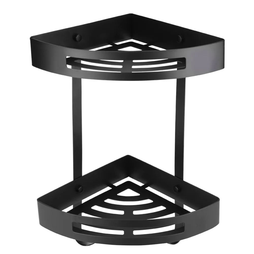 

Bathroom Storage Basket Household Storage Basket Holder Kitchen Bathroom Washing Supplies Racks Black shampoo holder