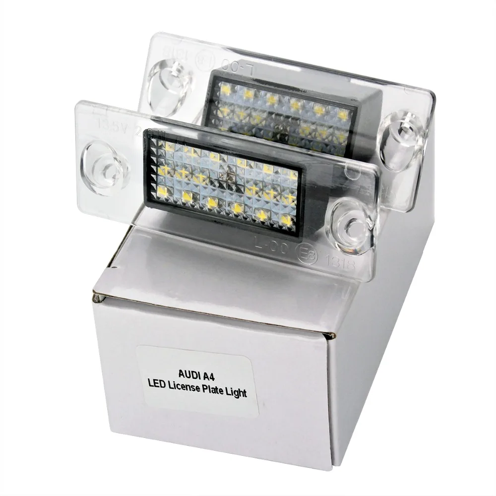 2 шт. автомобиль 18SMD светодиодный фонарь освещения номерного знака для Audi A4 B5 1996 ~