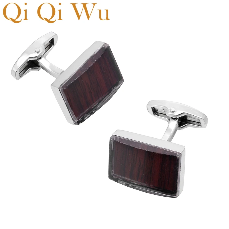 2018 Men Cufflinks Luxury Brand Cufflinks High Quality Square red wine