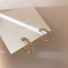 Новинка, модные корейские серьги-капли с большим металлическим круглым пресноводным жемчугом, ювелирные изделия для женщин и девушек, вечерние серьги