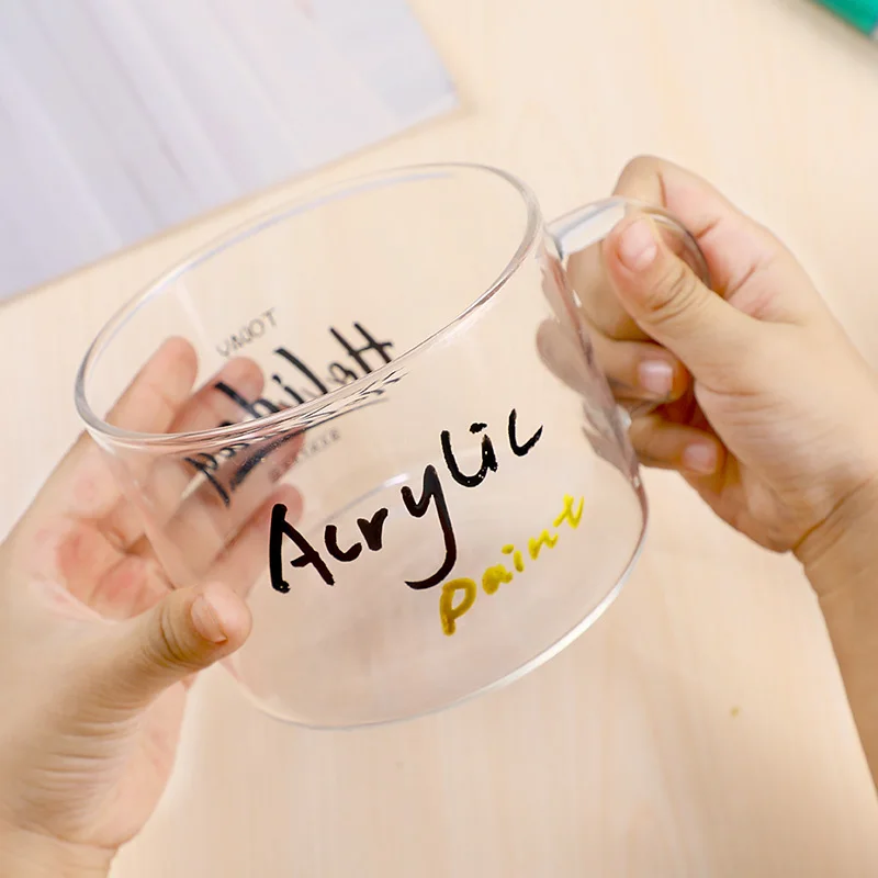 Tanie 12 15 24 kolory akrylowy marker permanentny do ceramicznego szkła rockowego kubek porcelanowy tkanina z drewna płótno akcesoria do malowania