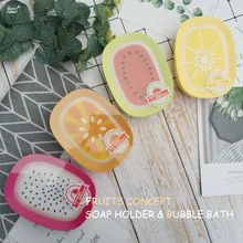 Фруктовая мыльница Pitaya мыльница гладкий и простой набор для ванной комнаты мыльница для ванной комнаты Органайзер губка держатель лоток слив