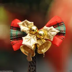 6 шт./лот 5 см мини бант для рождественской ёлки галстук Утюг колокола венок свадебное украшение Сувениры и подарки вечерние припасы: цветы
