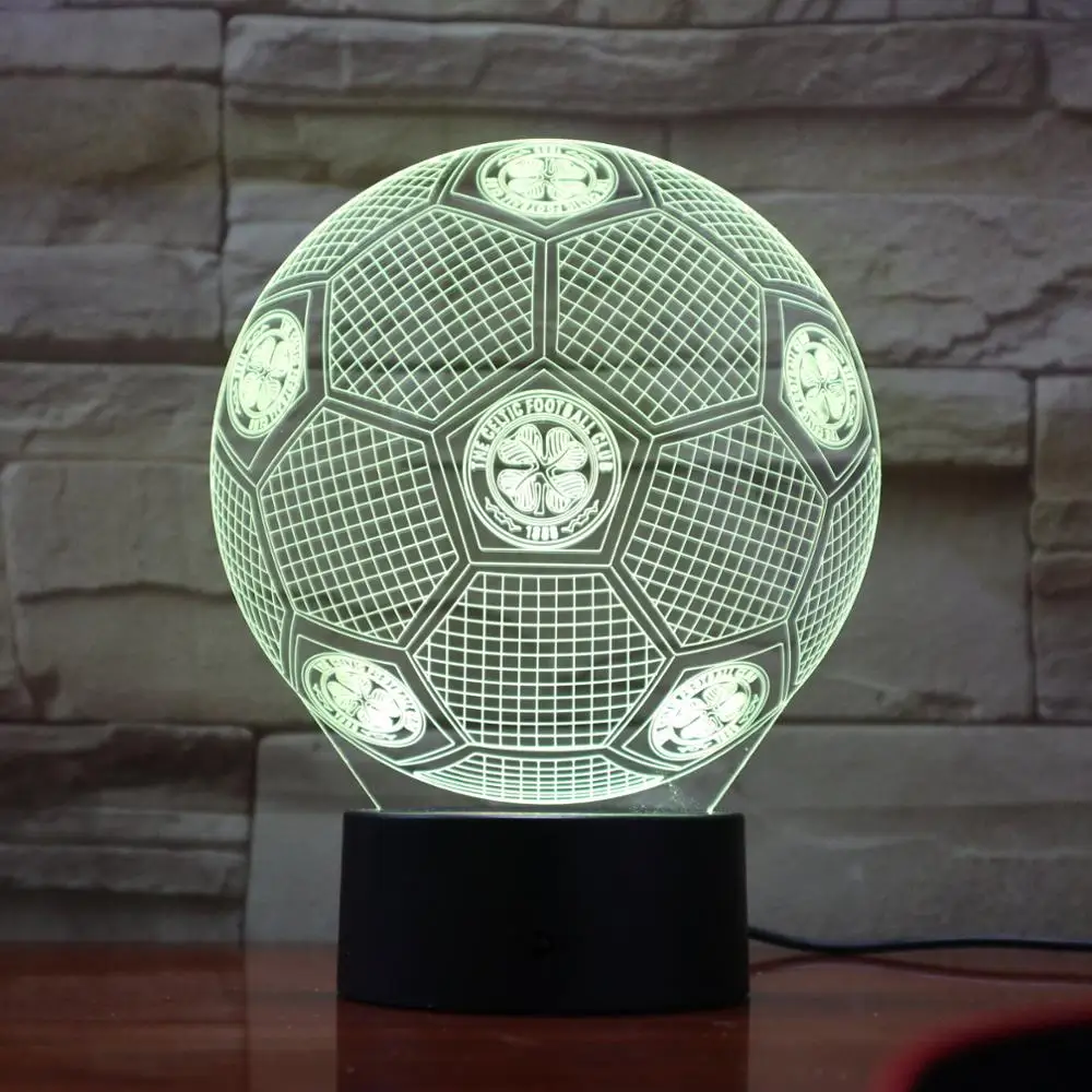 AW-934 логотип команды футбольного клуба 3D светодиодный светильник для футбола 7 цветов меняющийся пульт дистанционного управления с сенсорным управлением USB подарок Epacket дропшиппинг сервис