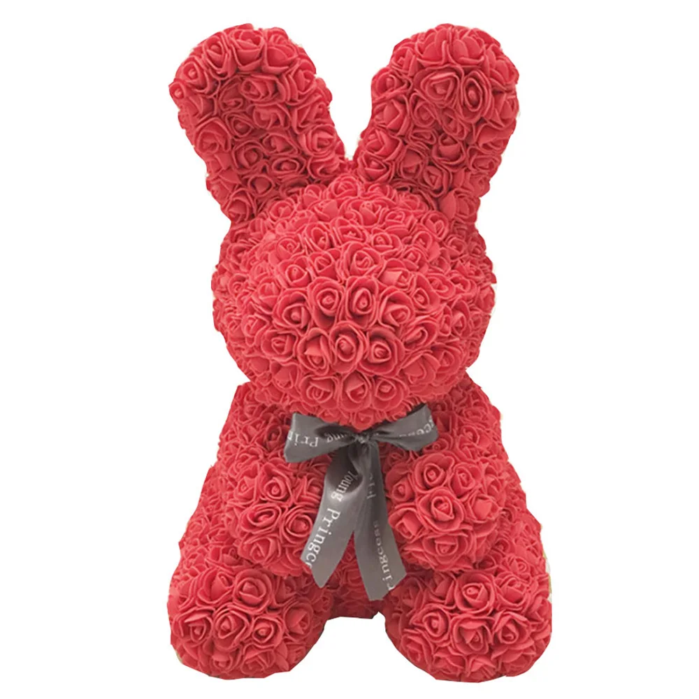 

Artificial Rose Rabbit Dolls 40 x 28 x 30Cm Wedding Valentine'S Day Birthday Girlfriend Toy Simulated Love Gift Anniversary Pr