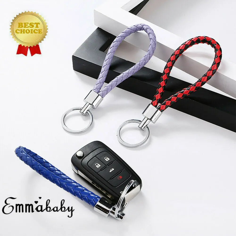 1PC Car Key Buckle Alloy Metal Ring Leather Chain Keychain Cute Lover New | Автомобили и мотоциклы