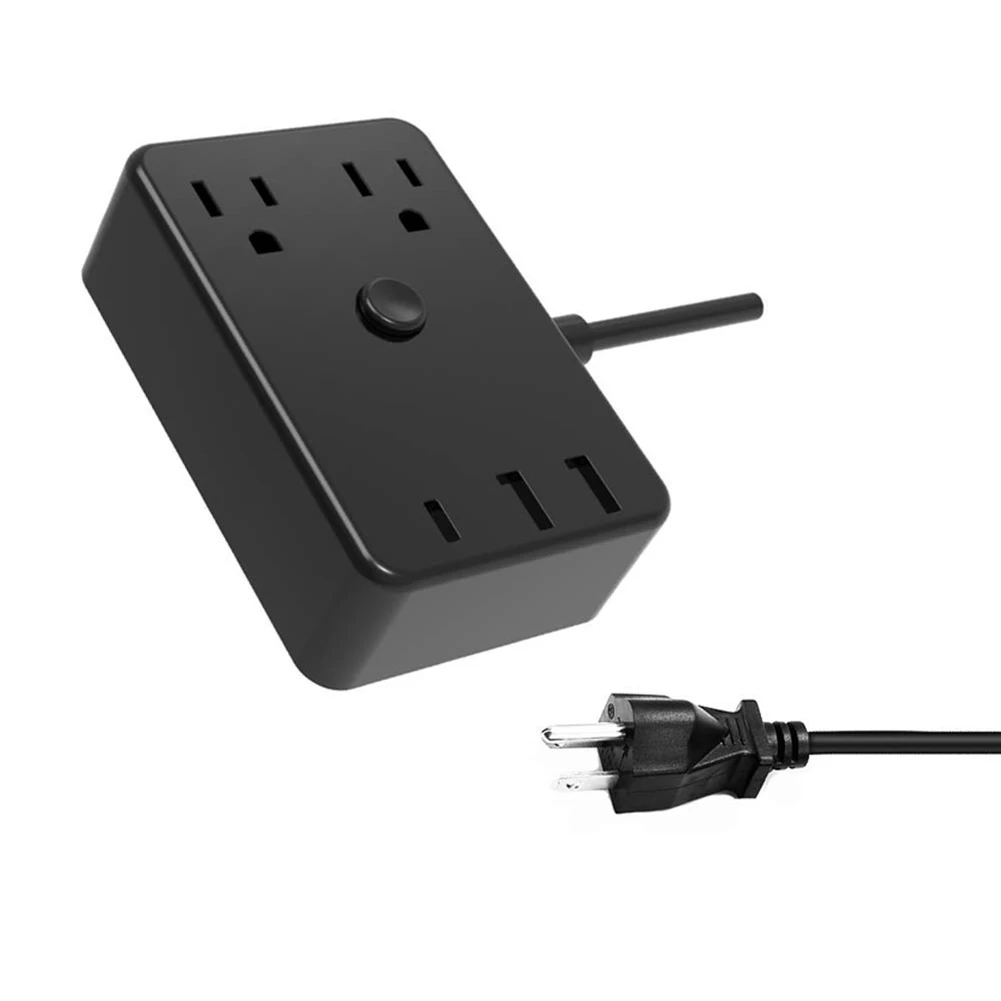 Переносной сетевой фильтр с американской вилкой 2 USB 1 C и розетками Настольная