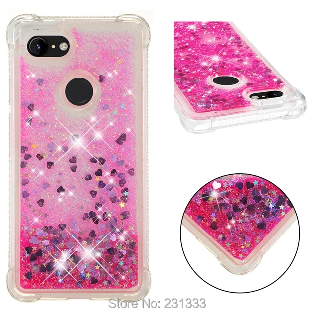

C-ku Shockproof 3D Liquid Quicksand Glitter Soft TPU Case For Huawei MATE 20 PRO Lite Google Pixel 3 XL Star Skin Luxury 1pcs