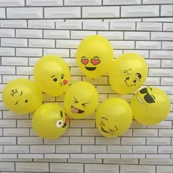 Смайлики 10 шт. 12 дюймов с днем рождения желтый латекс воздушные шары аксессуары воздушный шар