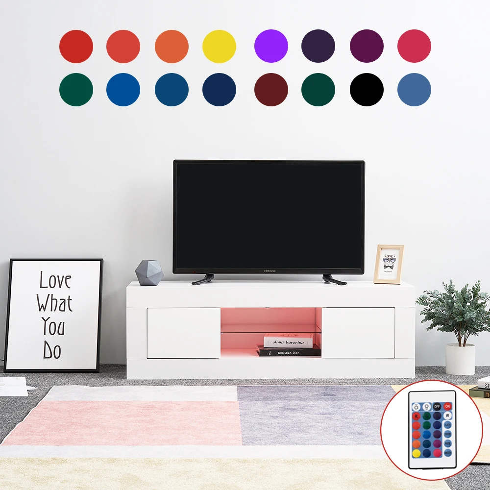 Panana التلفزيون مجلس الوزراء وحدة تخزين مع مصباح ليد عالي اللمعة أبواب أمامية الرف حامل تلفاز معيشة الترفيه المنزلي الأثاث Panana التلفزيون مجلس الوزراء وحدة تخزين مع مصباح ليد عالي اللمعة أبواب أمامية الرف حامل تلفاز معيشة الترفيه المنزلي الأثاث