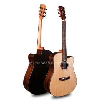 

41" Half Cutaway Acoustic Guitars With Solid Spruce Top/Rosewood Body guitarra With 20mm cotton bag,JD-D318C