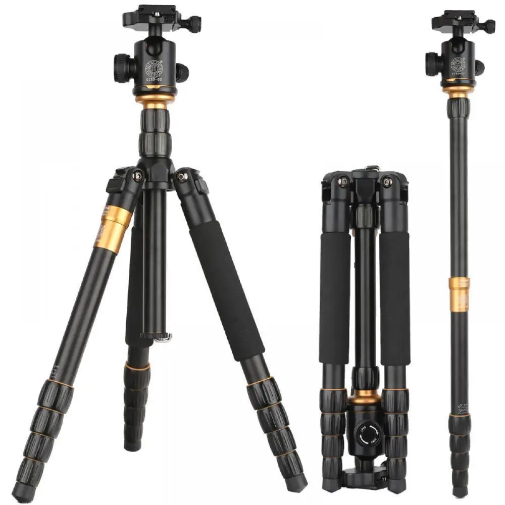 

Pro photo trepied monopod Q666 For accesorios SLR Tripod Traveling Aluminium camara digital 5kg QZSD Portable Load deportiva