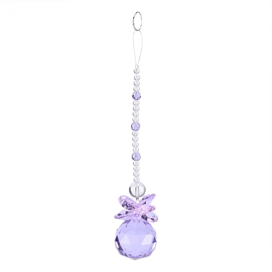 

1PCS Crystal Hanging Pendant Feng Shui Hanging Drops Decoration DIY Home Bedroom Car Decor Window Ornaments