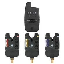 Цифровой Рыбалка сигнализации светодиодный сигнальный индикатор сигнализация приемник снасти с кофр на змейке