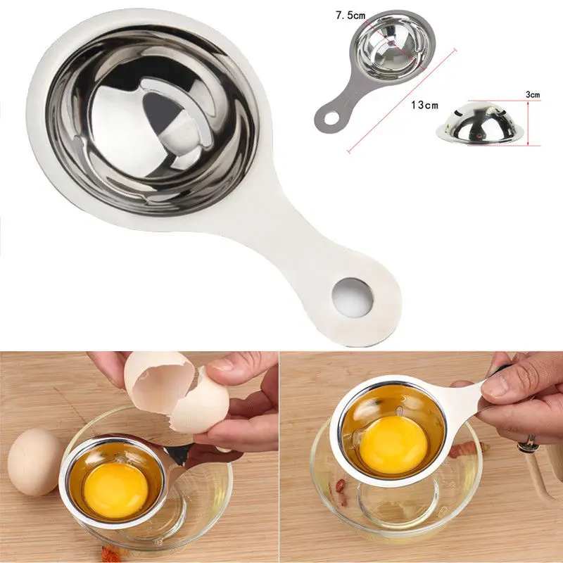 Kitchen Tools Stainless Steel Egg White Yolk Filter Separator Cook Tool