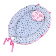 Детская кроватка-гнездо переносная съемная и моющаяся мультяшная кроватка дорожная кровать с подушкой для детей Младенческая Детская Хлопковая Колыбель