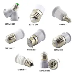 E27 к E14 к e12 GU10 B22 power plug преобразования светодио дный Лампа Цоколь для ламп Разъем конвертер огнестойкий держатель адаптер лампа качество