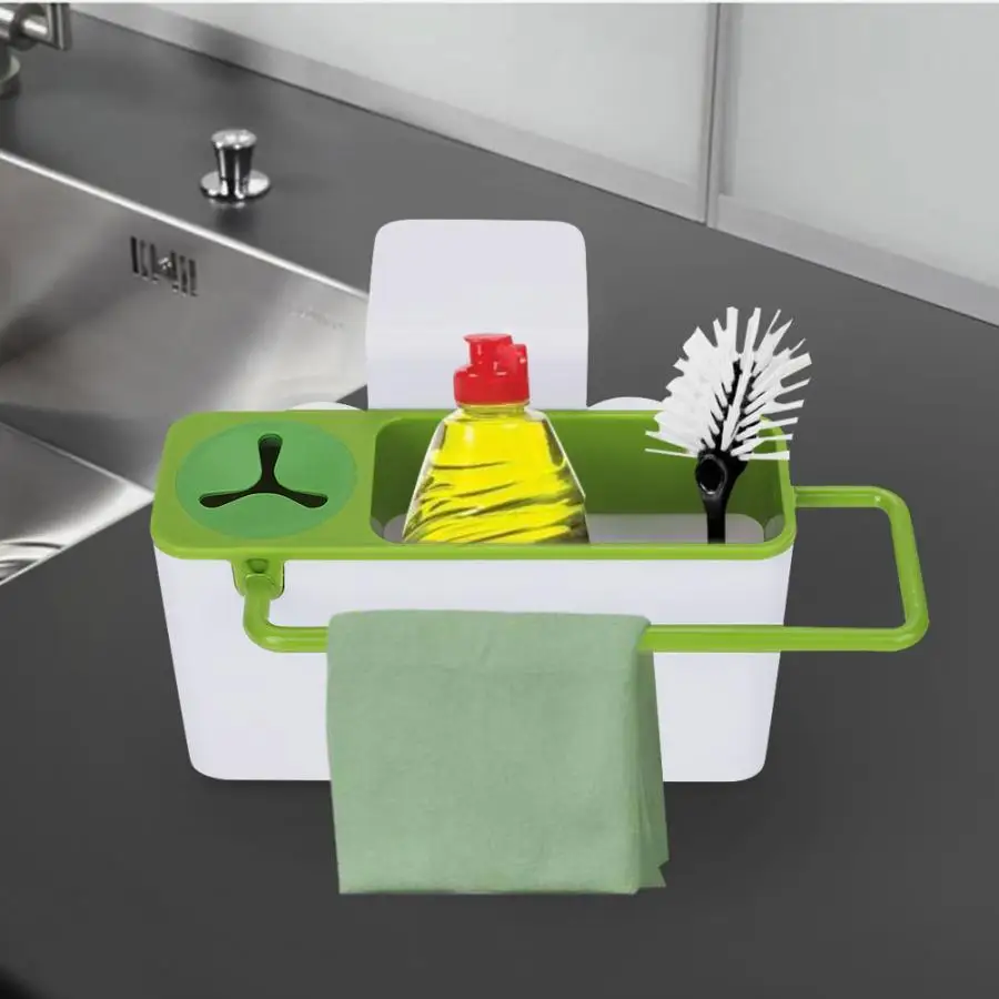 

Newest ABS Material Chuck Kitchen Rack Tableware Cleaning Arrange Tool Shelf For Drying Dishcloth Brush and So On