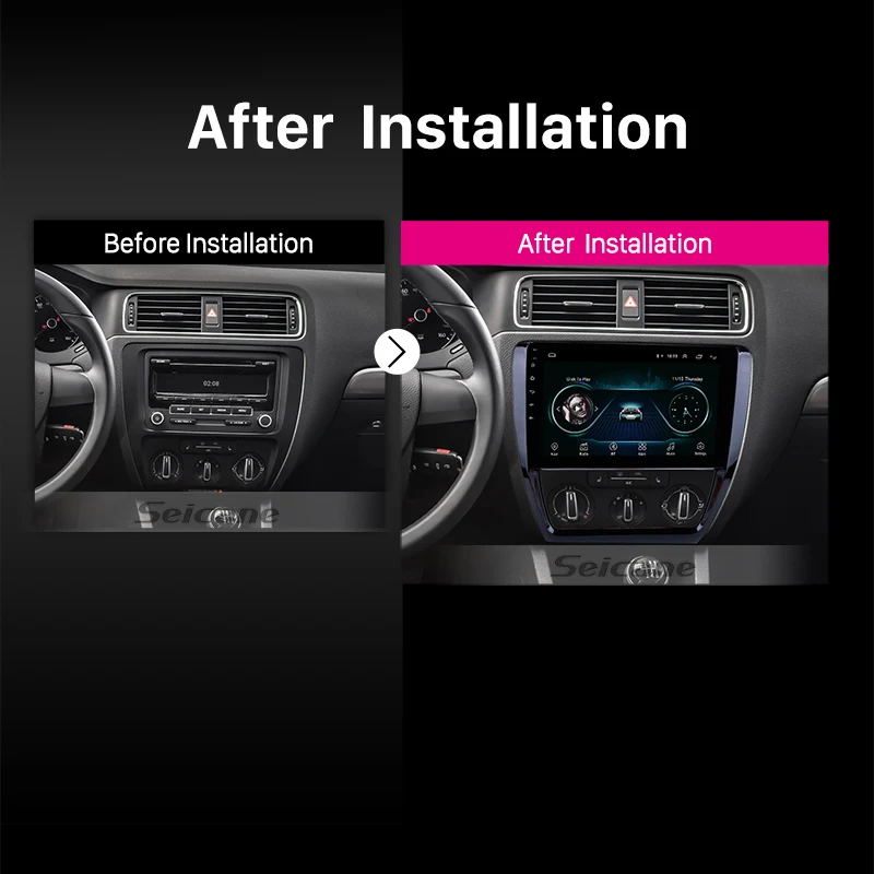 Clearance Seicane 2Din Android 8.1 Car Radio Audio GPS Navi Stereo Wifi Multimedia Player Head Unit For 2012-2015 VW Volkswagen SAGITAR 5