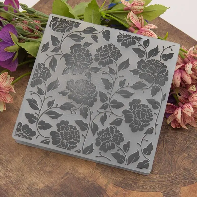 

DIY Plastic Flower Embossing Folder Stencils Molds Scrapbooking Template Paper Crafts Cards Making DIY Photo Album Decoration