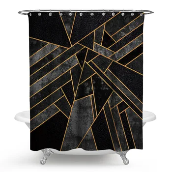 

Modern Style Polyester Bathroom Curtain High Quality Washable Bath Decor Proofing Waterproof Shower Curtain for Home Bathroom