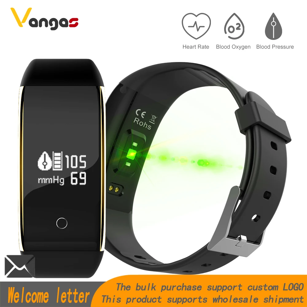 Vangas V9 Smart Bracelet Fitness Tracker Bluetooth SmartBand Heart Rate tracker Blood Pressure Monitor Watch Sport Wri | Электроника
