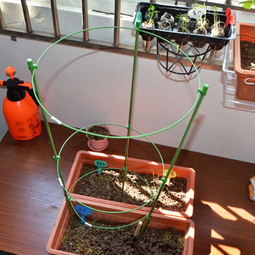 

Decorative Trellis Pot Culture Support Frame Vine Climbing Rack Flower Steel Plant Vegetables holder Gardening Tool