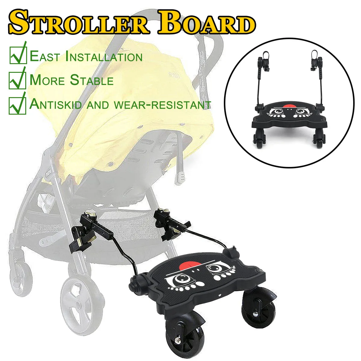 

Baby Stroller Standing Board Stopping Plate twins stroller accessory Outdoor Activity Board Stroller baby seat standing Plate