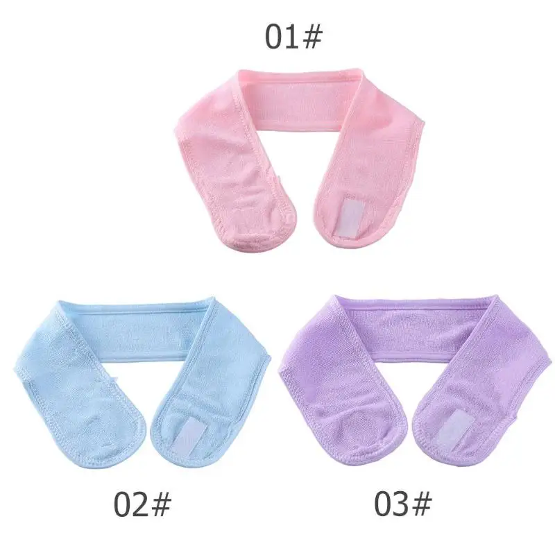 Women Spa Bath Shower Headband Elastic Head Turban Face Wash Make Up Fabric Towel Bandana Wash Face Make Up Hair Band