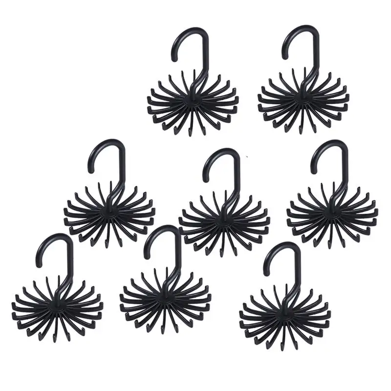 

8pcs/pack Non-slip 20 Hooks Multi-purpose Detachable Tie Rac Scarf Hanger Tie Hanger Tie Organizer