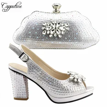 

High Quality Woman Shoes And Bag Set For Party Fashion African Pumps Shoes With Matching Bag Set For New Year Party TX-383